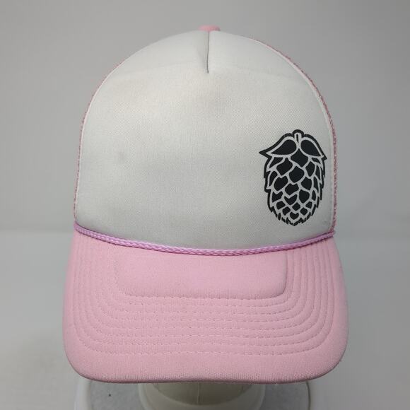 Decky Snapback Rope Trucker Hat Pink One Size Mesh Back Colorblock - Picture 2 of 9